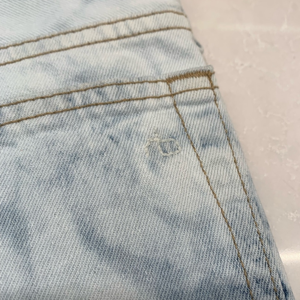 Rag & Bone Oasis Tie Dye Distressed Dre Low Rise Jean Shorts Size 28 - Picture 7 of 10